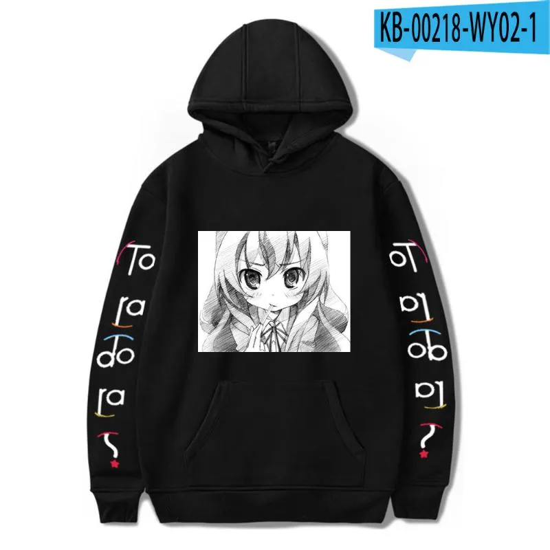 Mäns Hoodies Sweatshirts Anime Toradora Hoodie Män Kvinnor Sweatshirt Kawaii Print Manga Höst Vinter Boy Girl Hoody Cartoon Oversized