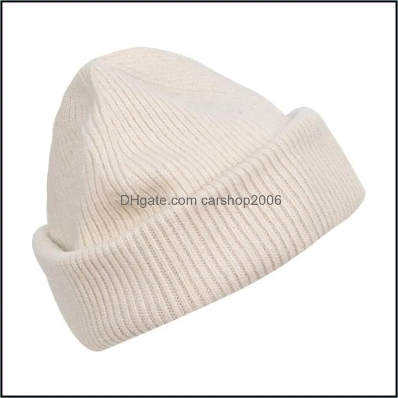 Beanie/Skull Caps Candy Colors Winter Hat Women Knitted Warm Soft Trendy Wool All-match1