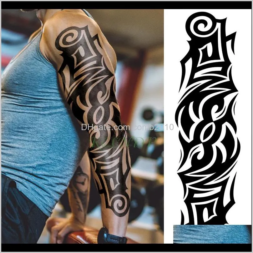 12 pcs Novo estilo de mão com rosa negra tatuagem adesivos / impermeáveis  ​​femininos e masculinos Corpo Arte Braço Tatoo