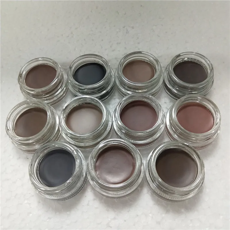 11 Farben Augenbraue Pomade Creme Wasserdichte Augenbrauen Enhancer Creme Makeup voller Größe mit Kleinkasten auf Lager