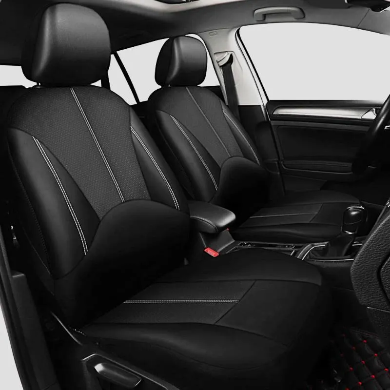 Cubierta universal del asiento del coche Protector PU Eco-Cuero Mats Accesorios Herramienta de cojín para camión SUV Sedan Hatchback Cubiertas