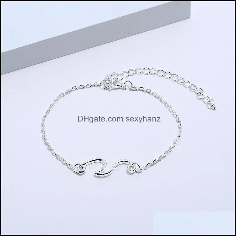 Anklets Simple And Stylish Cross-border Explosions Wave Foot Chain