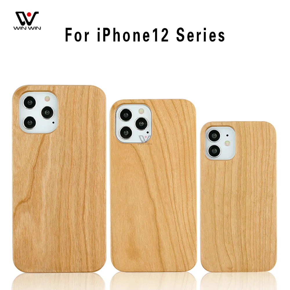 Handyhüllen für iPhone 6 7 8 Plus X XS XR11 12 Pro Max 2021 Bestseller Holz TPU Laser Custom Design Gravur Logo Männer Frauen Rückseite Hülle