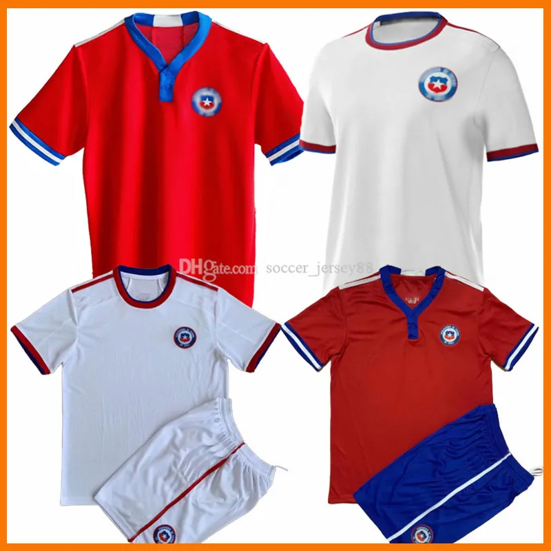 21 22 Chile Soccer Jerseys Chilean 2021 2022 Home Red Away Blue Vidal