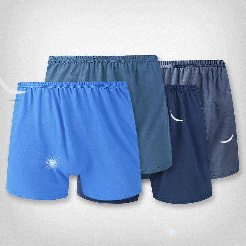 4 Unids Lote Viejo Boxer Ropa Interior De Algodon Masculino Calzoncillos Familiares Transpirables Suaves Pantalones Cortos Sueltos Para El Hogar Boxers De Cintura Alta Hombres H1214 De 11 39 DHgate