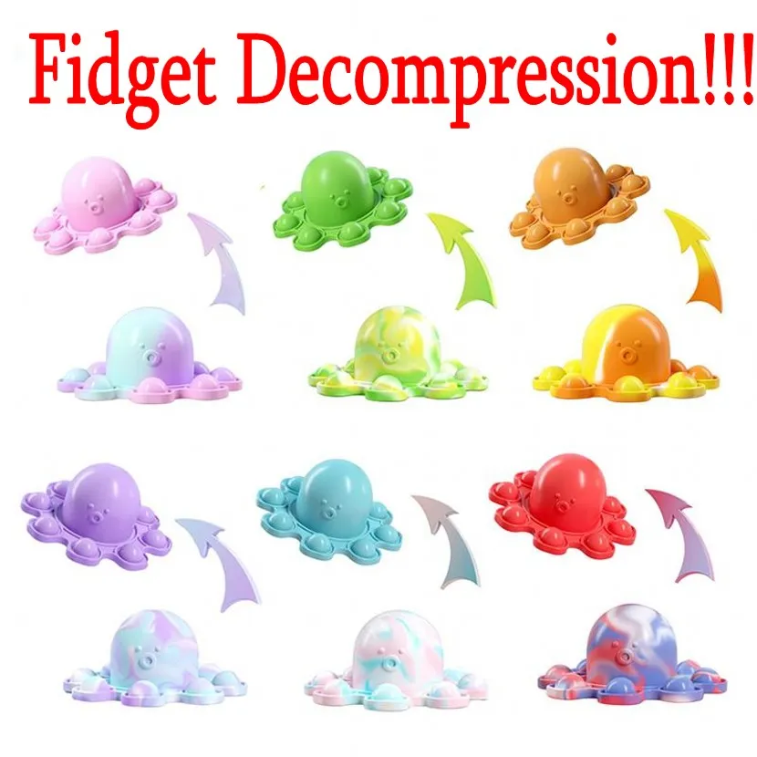 2022 juguete original Fidget Funny Rainbow Expresión volcado Flip Doll Silicone descompresión Colgante Juguetes 6 Color
