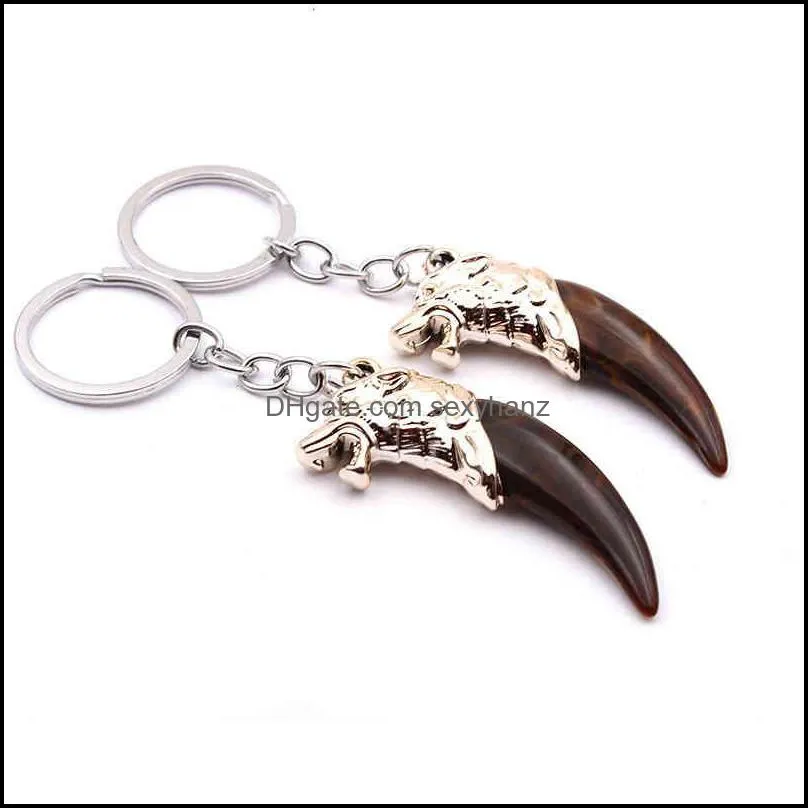 Keychains Wolf Tooth Pendant Jewelry Accessories Eryuan Store