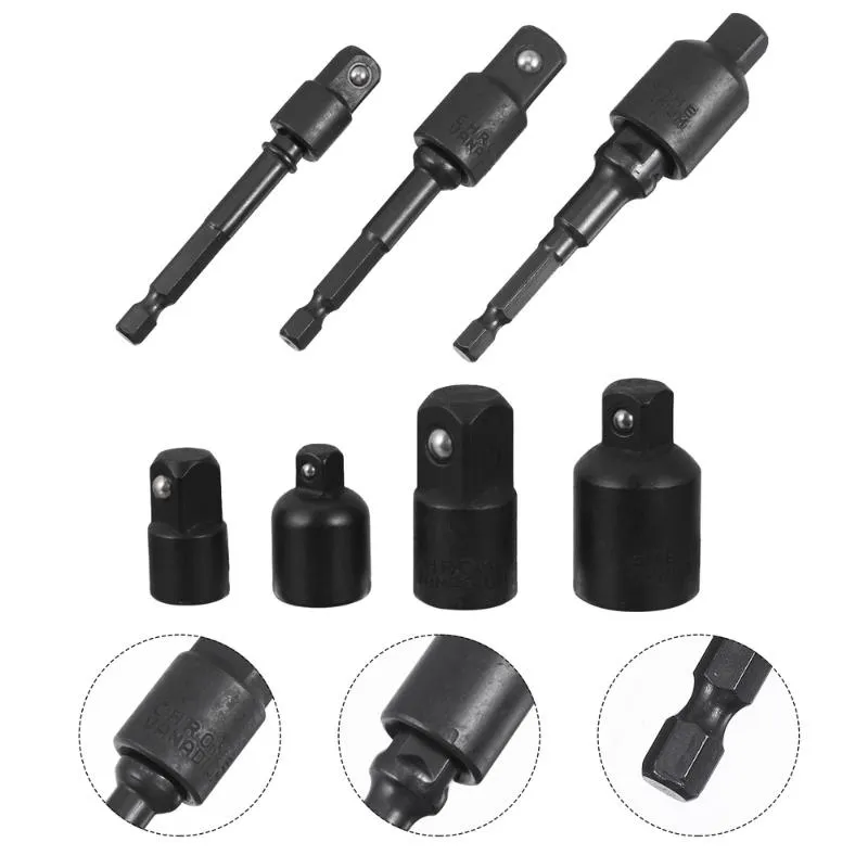 Elbow & Knee Pads 7pcs/set Cordless Screwdriver Conversion Socket Adapter Nut Drill