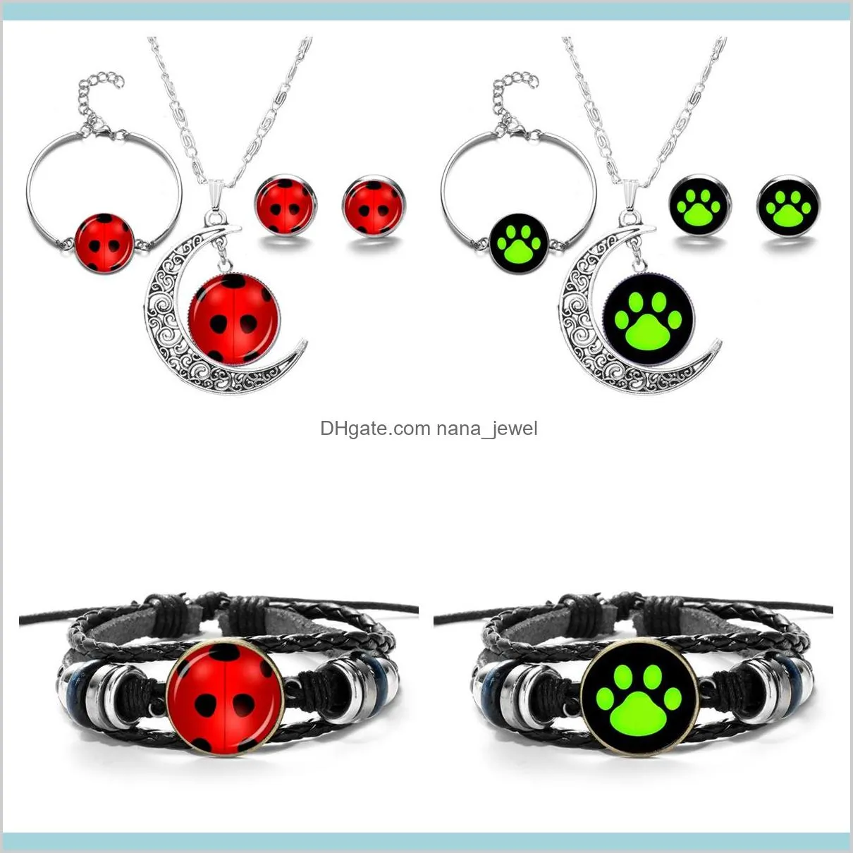 MIRACULOUS Ladybug - Bracelet avec Pendentif : Bijoux Fantaisie