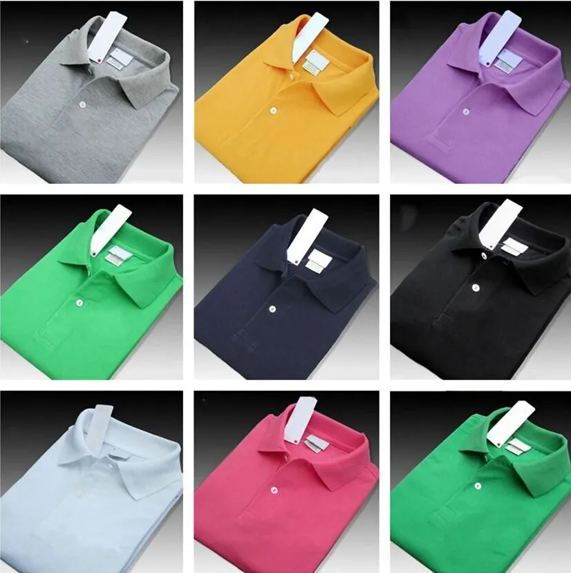 Marka S-6XL Erkek Üst Büyük Küçük At Timsah Nakış Polo Gömlek Kısa Kollu Katı Polos T-Shirt Erkekler Homme Giyim Camisas Gömlek W7