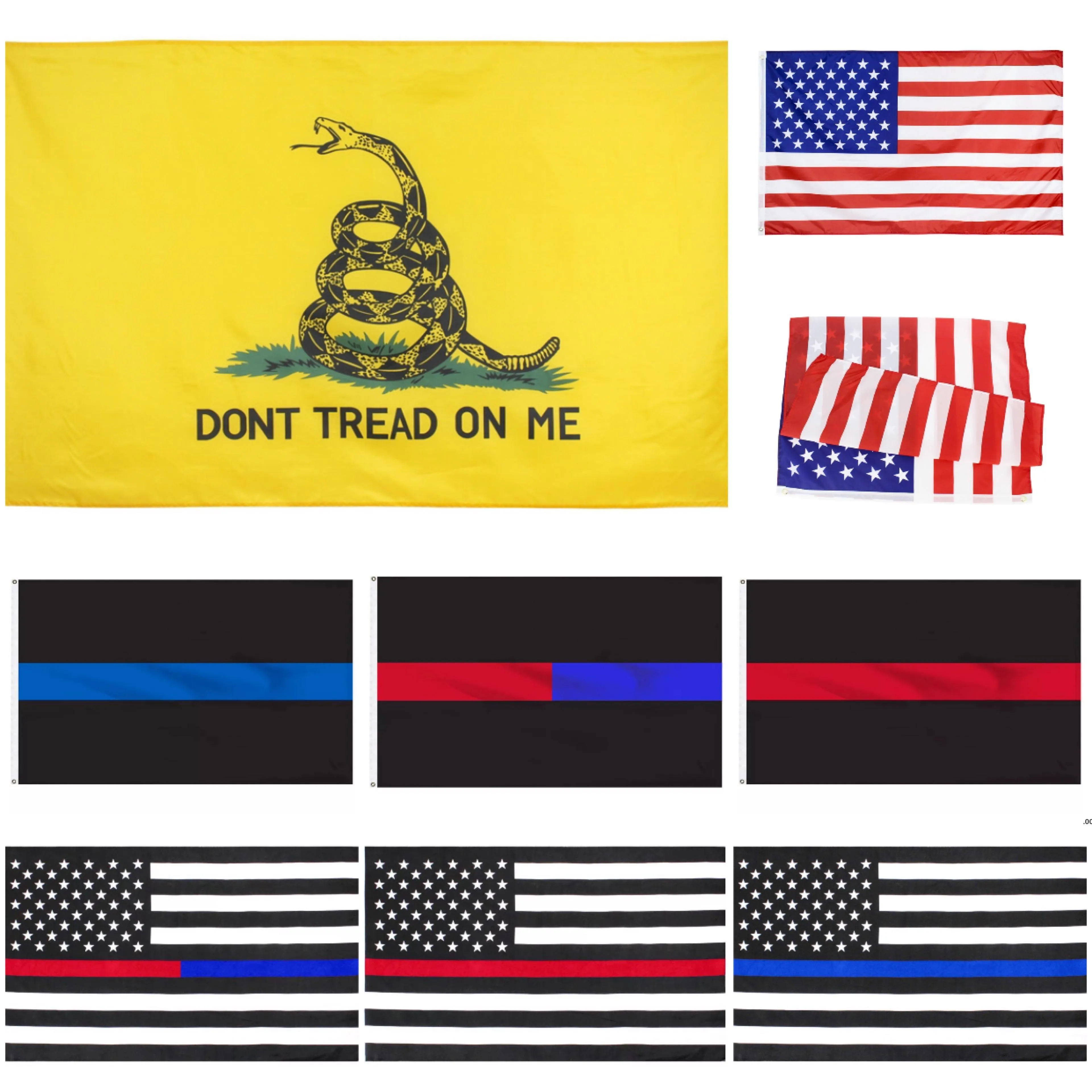Bandiere americane a stelle e strisce Bandiera elettorale presidenziale USA Dont Tread on Me Gadsden Flag Outdoor Stardard Dimensioni 150x90cm ZZA7771