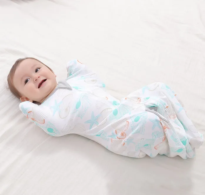 Os mais recentes 3 tamanhos de tamanho, Baby Swaddle Saco de dormir Colcha anti-choque, material de algodão puro, personalização de suporte