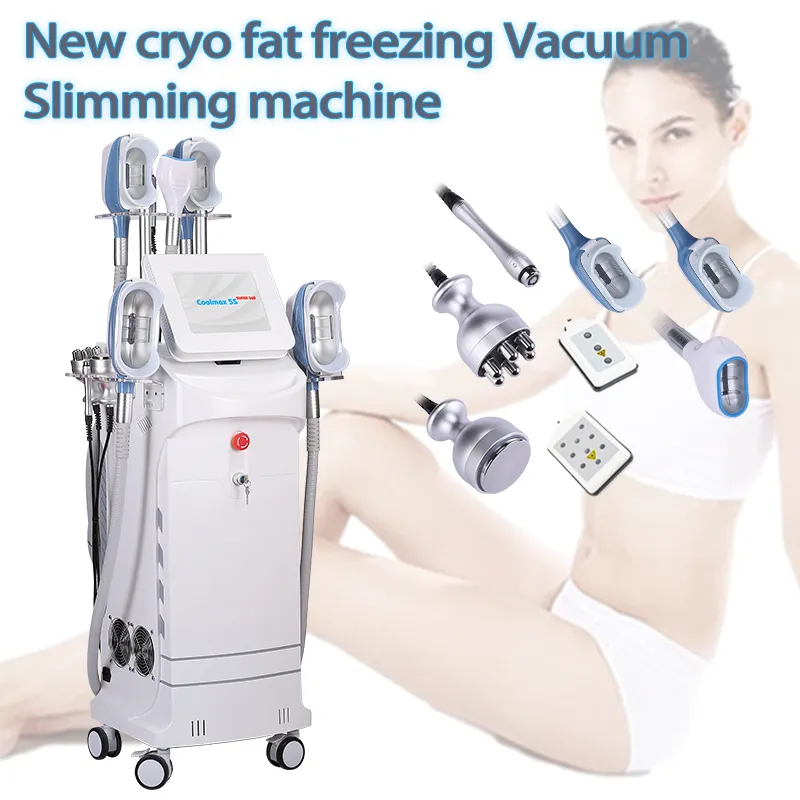 10 in 1 Cryolipolysis Freeze Slimming Machine met dubbele kinverwijdering 3 RF-handgrepen 8 Laser Pads Cryotherapy Beauty Apparatuur