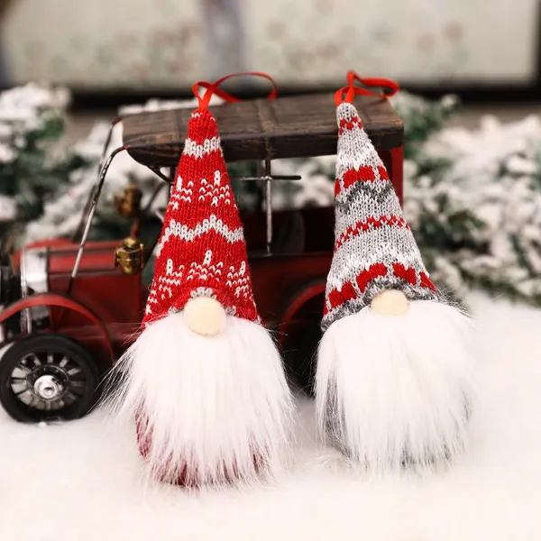 미국 주식 메리 크리스마스 스웨덴어 산타 그놈 봉제 인형 장식품 수제 엘프 장난감 휴가 홈 파티 장식 장식