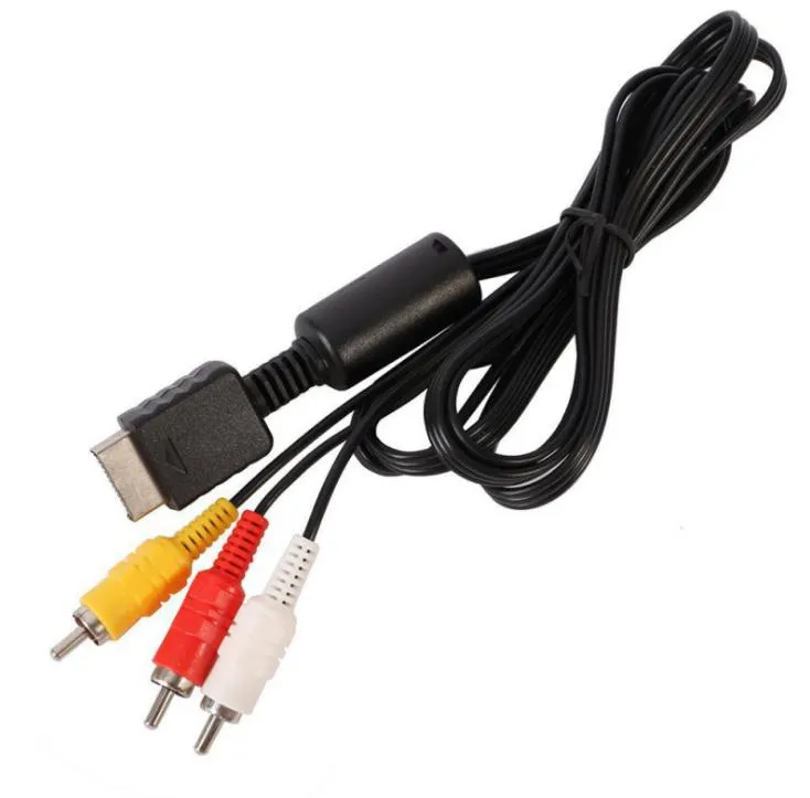 1.8M Audio Video AV Cable To RCA For PS2 PS3 For PlayStation 2 3 PS3 High Quality Game Cables