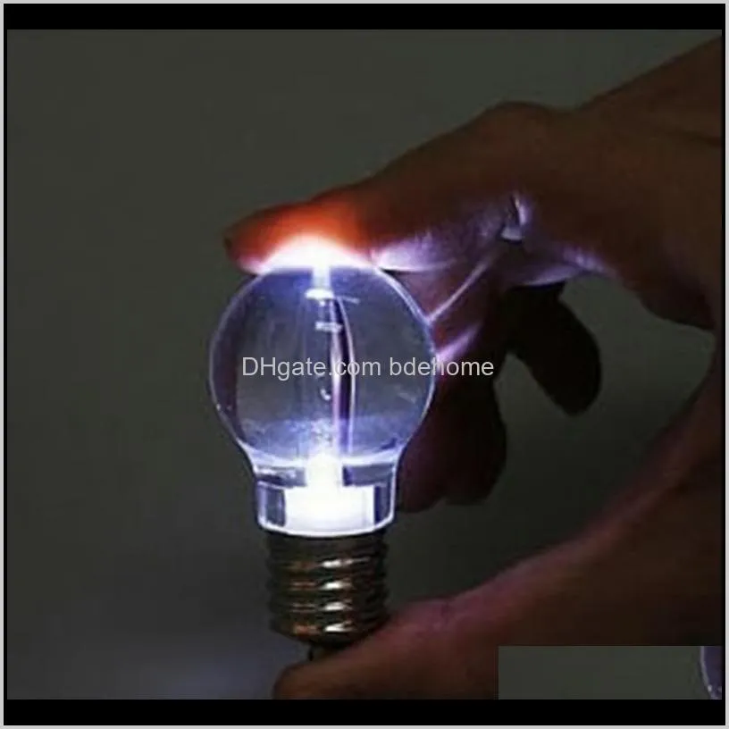 led bulb keychain glowing flashlight keychain clear plastic bulb shaped key ring luminous mini spiral bulb key chain