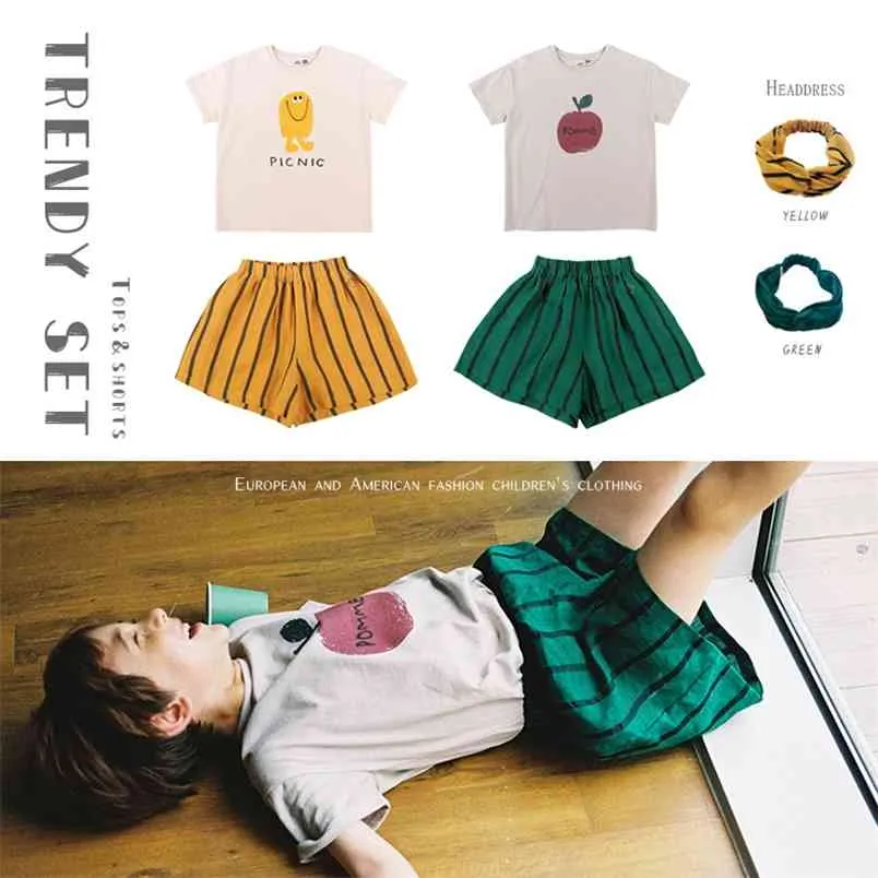 Toddler Stylish Trends Summer Clothes Brand Jelly Children Boys Girls Tshirt Cotton Tops Fruit Pattern Baby 210619