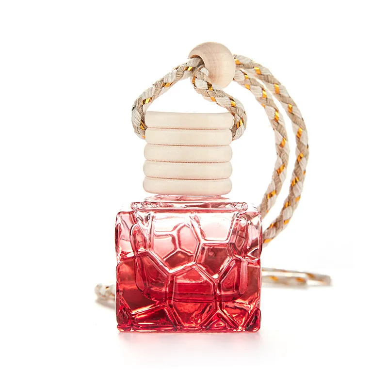 HOT colorful square portable micarni glass perfume bottle DH8570