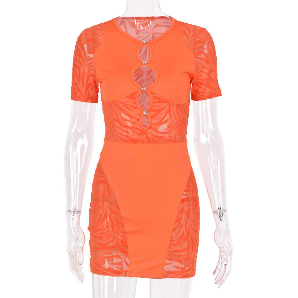 Cut Out Sexy Zebra Mesh Transparent Womens Mini... From 15,15  | DHgate