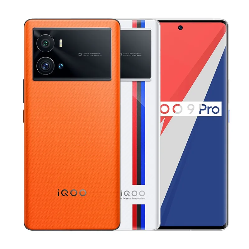 Original Vivo IQOO 9 Pro 5G Mobiltelefon 8 GB RAM 256 GB ROM Octa Core Snapdragon 8 Gen 1 50 MP NFC Android 6,78" 2K E5 AMOLED-Bildschirm Fingerabdruck-ID Face Wake