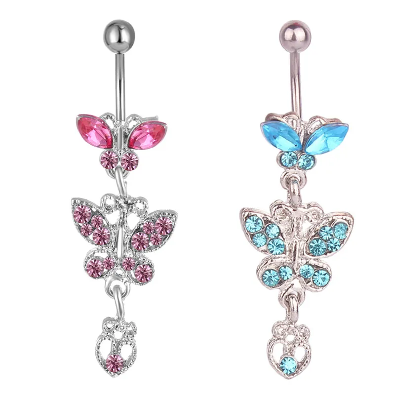 Yyjff D0108 Bowknot Belly Fling Ring Mix Mix Colors