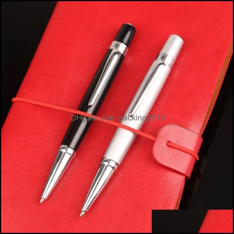 Luxury Mini Metal Ballpoint Pen Roller 1.0mm Black Ink Business School Supplies