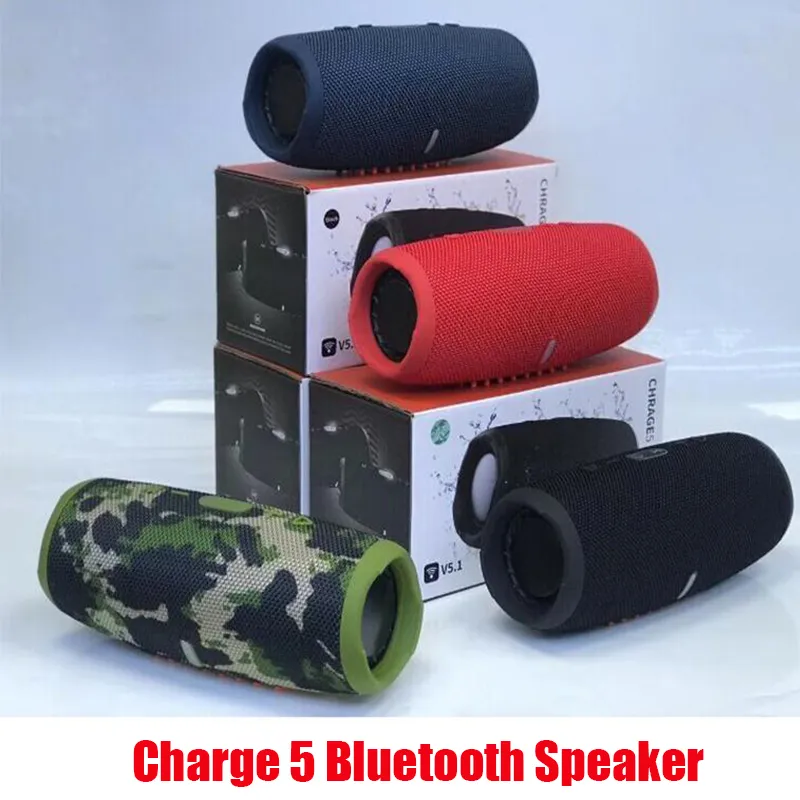 Taşınabilir Hoparlörler Şarj 5 Bluetooth Hoparlör Şarjı 5 Taşınabilir Mini Kablosuz Dış Mekan Su Geçirmez Subwoofer Hoparlörler Destek TF USB Kart Renkleri T230129