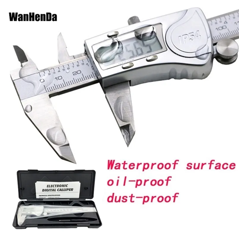 Electronic digital caliper 150mm waterproof IP54 Digital Caliper micrometer guage Stainless Steel vernier Measuring tool 210922