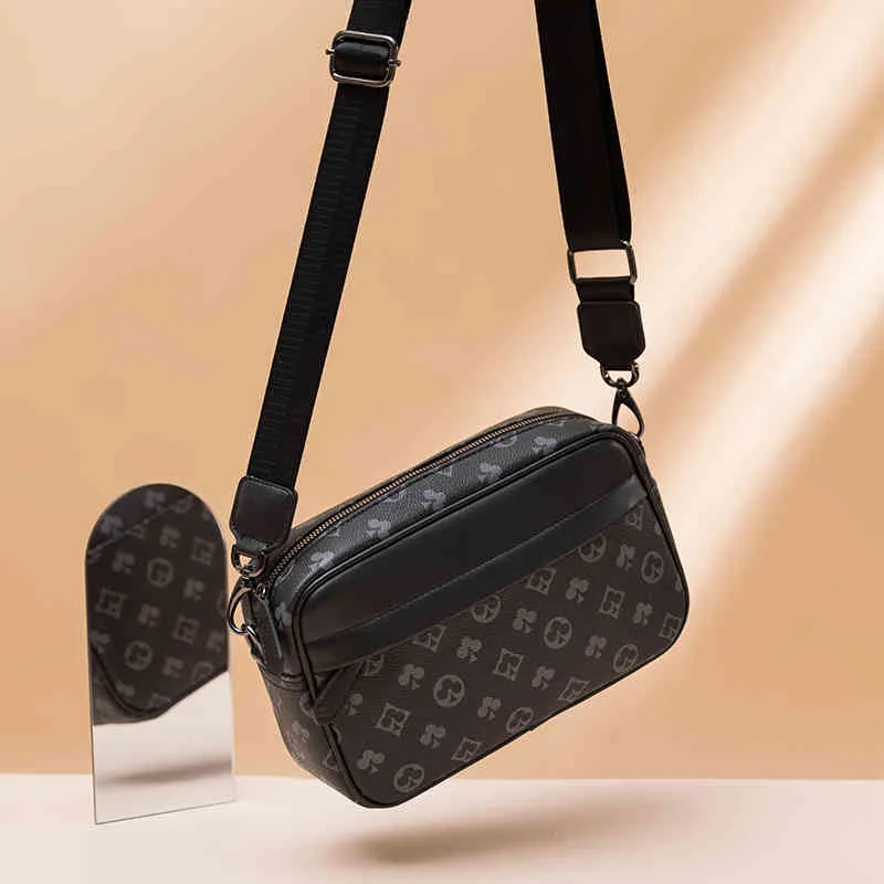 Glmahua lässige schwarze gedruckte Männer crossbody taschen modische weiche reißverkleidung