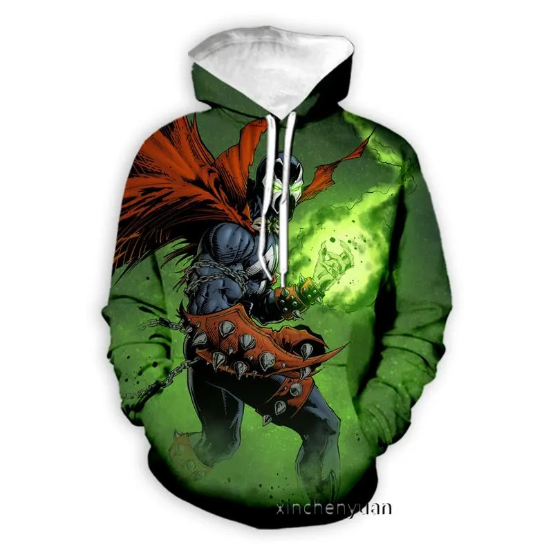 Xinchenyuan 2024 Movie Spawn 3D Print Long Sleeve Hoodie Sweatshirt for Men and Women
