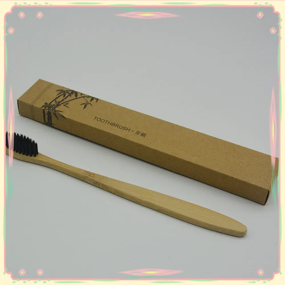 mixed color bamboo toothbrush high-grade bamboo toothbrush healthy and environmentally friendly soft bristles toothbrush