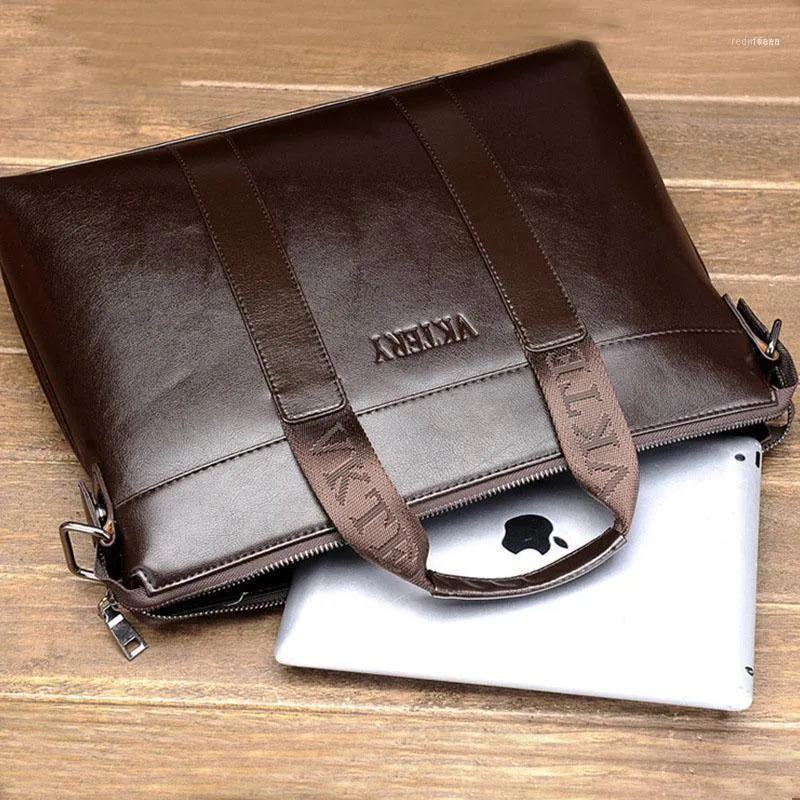 حقيبة أزياء الرجال PU Leather Leather Men Business Business Bag Bag Luxury Designer Laptop عالية الجودة 1