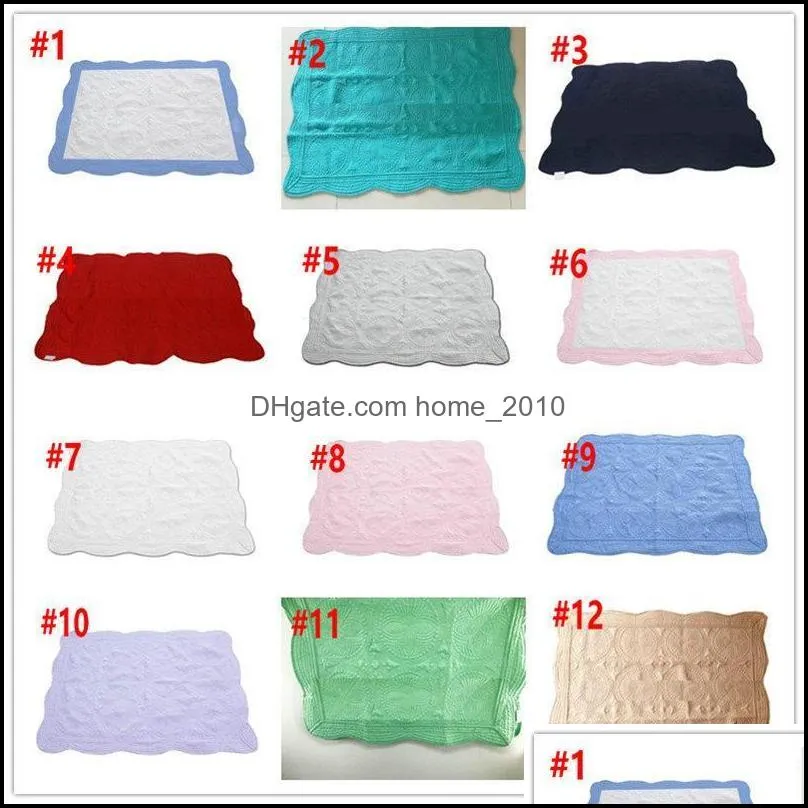 Baby Blanket Toddler Pure Cotton Embroidered Blanket Infant Ruffle Quilt Swaddling Breathable Air Conditioning Blanket SEA SHIP MMA208