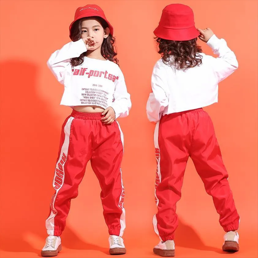 Ni os Hip Hop Ropa Trajes de baile de jazz para ni as Baile Sal n Fiesta Bailar Traje Adolescente Juego de manga larga Chico