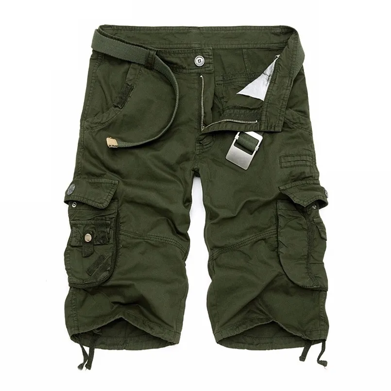 iSurvivor Summer Men's Camo Cargo Shorts Cotton Military Camouflage Male Jogger Board Men Brand Clothing Plus Size 210716