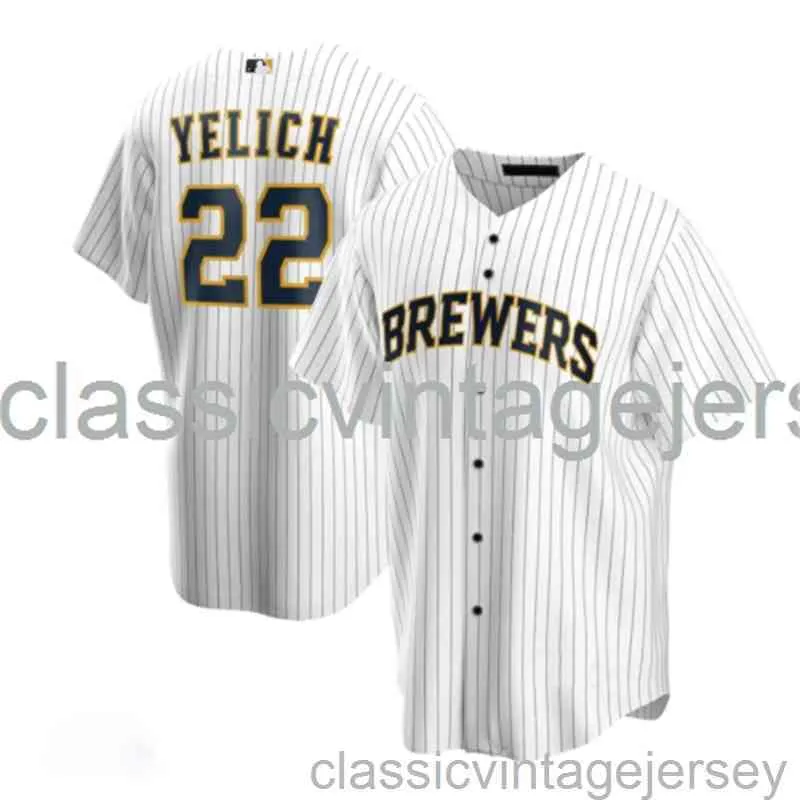 Christian Yelich #22 Stripe Baseball Jersey XS-6XL Stitched Men Women Youth Baseball Jersey