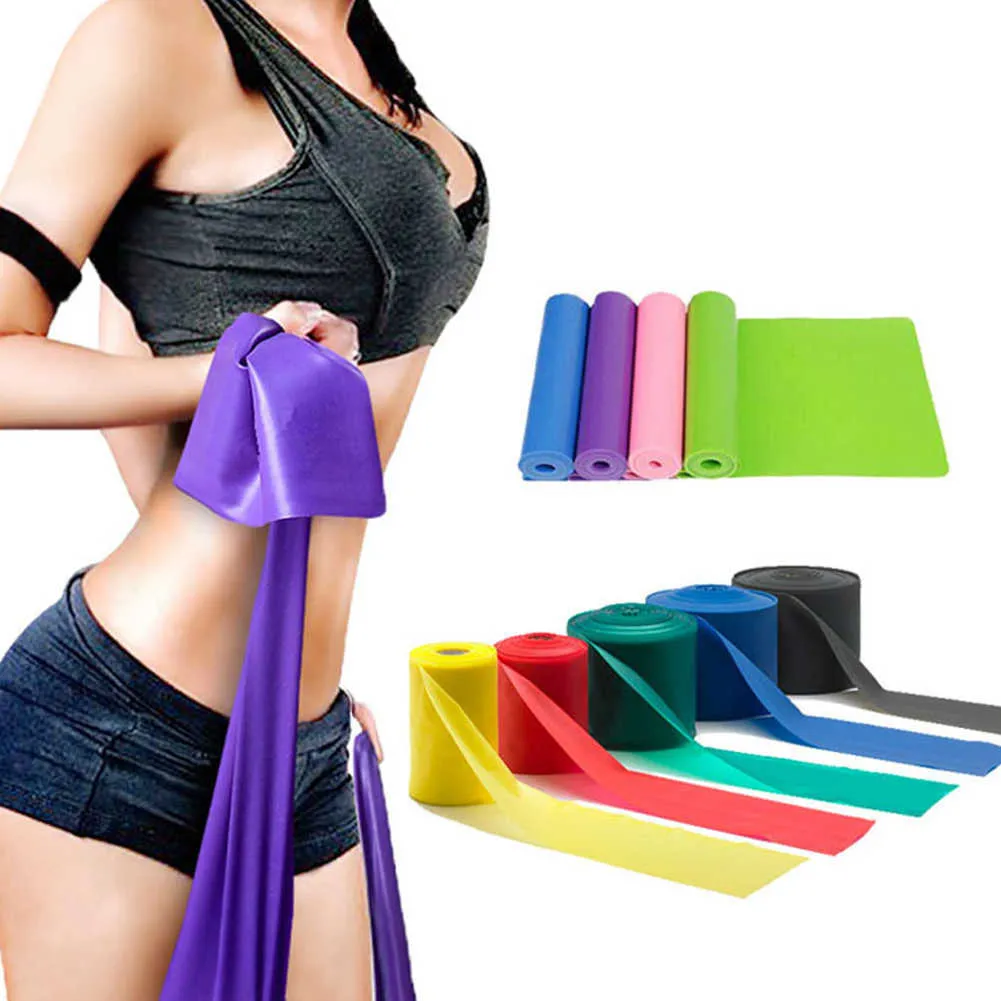 1.5m Fitness Resistance Bands Eco-friendly And Tasteless Latex Yoga Elastic Stretch Band Pull Rope For Home Workout H1026