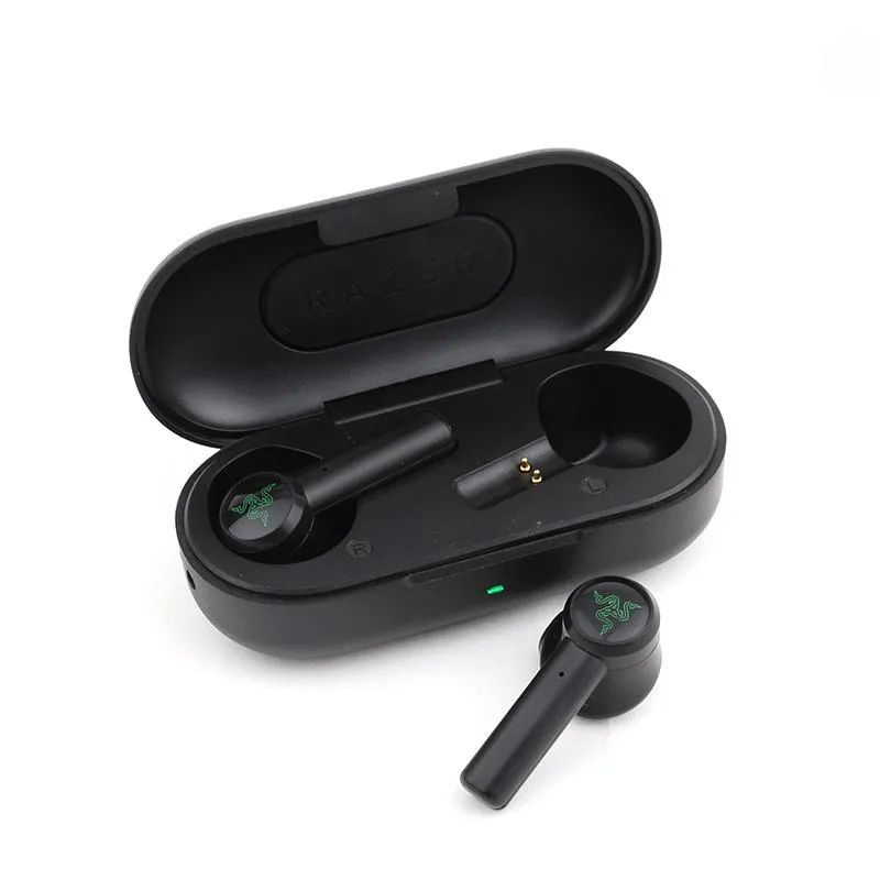 Razer Hammerhead True Wireless Headphones TWS Bluetooth 5.0 IPX4 Écouteurs intra-auriculaires Microphone intégré Interrupteur marche/arrêt Écouteurs Casques luxemia