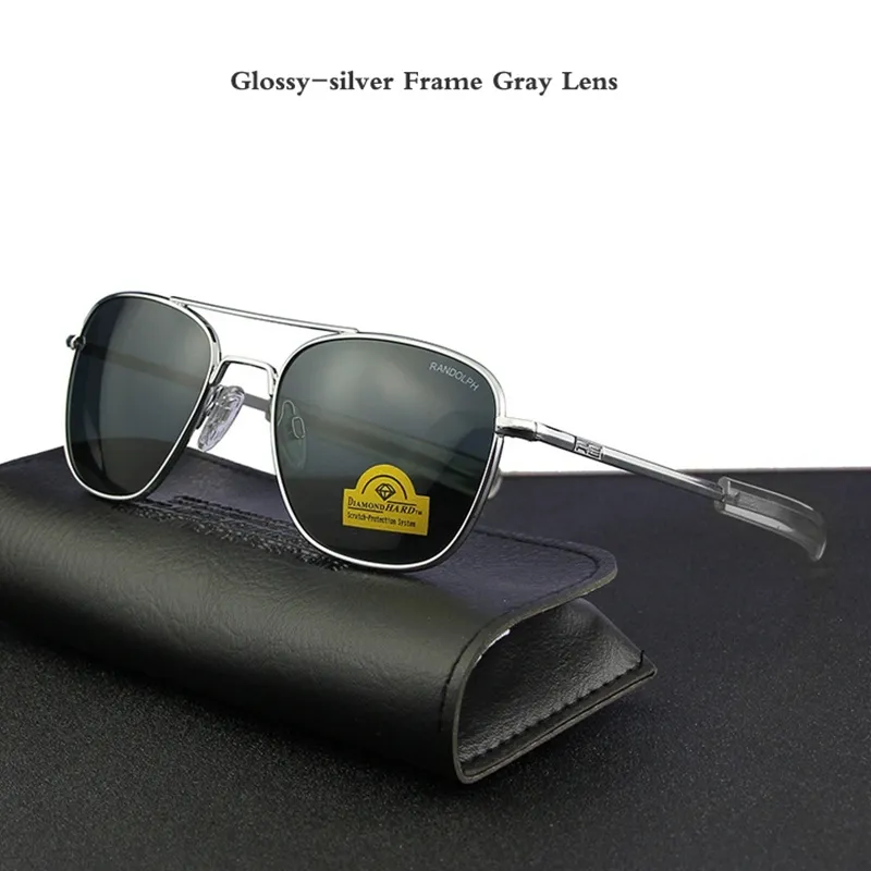 Glossy-silver Frame Gray Lens