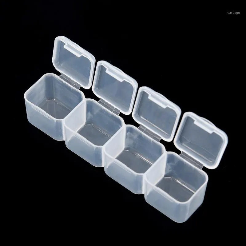 Sacos de armazenamento plástico 28 slots ajustáveis ​​caixa de jóias caso artesanato Organizador Organizer DIY