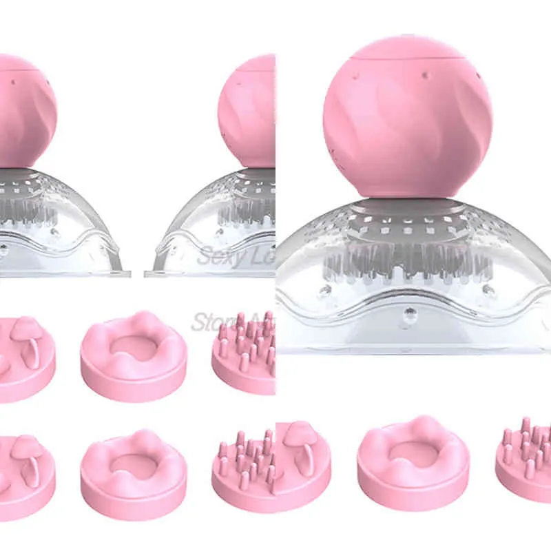 Nxy Sex Pump Toys 3 Accessori Capezzolo Rotante Stimolazione Reggiseno Massaggiatore Leccare la lingua Vibratore Masturbatore femminile per le donne 1221