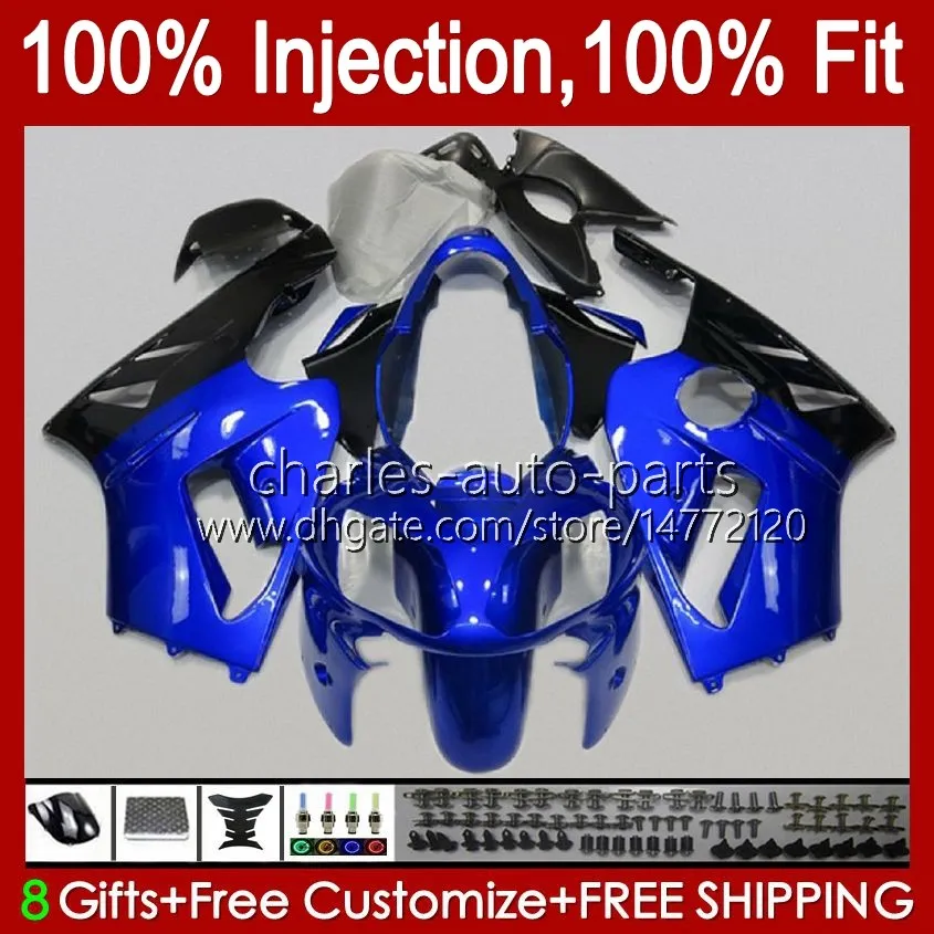 Injection mold Fairings For KAWASAKI NINJA ZX1200 C ZX 1200 12R 1200CC ZX 12 R 1200 CC 00-01 Bodywork 2No.34 ZX1200C ZX12R 00 01 ZX-12R 2000 2001 OEM Body Kit blue glossy blk