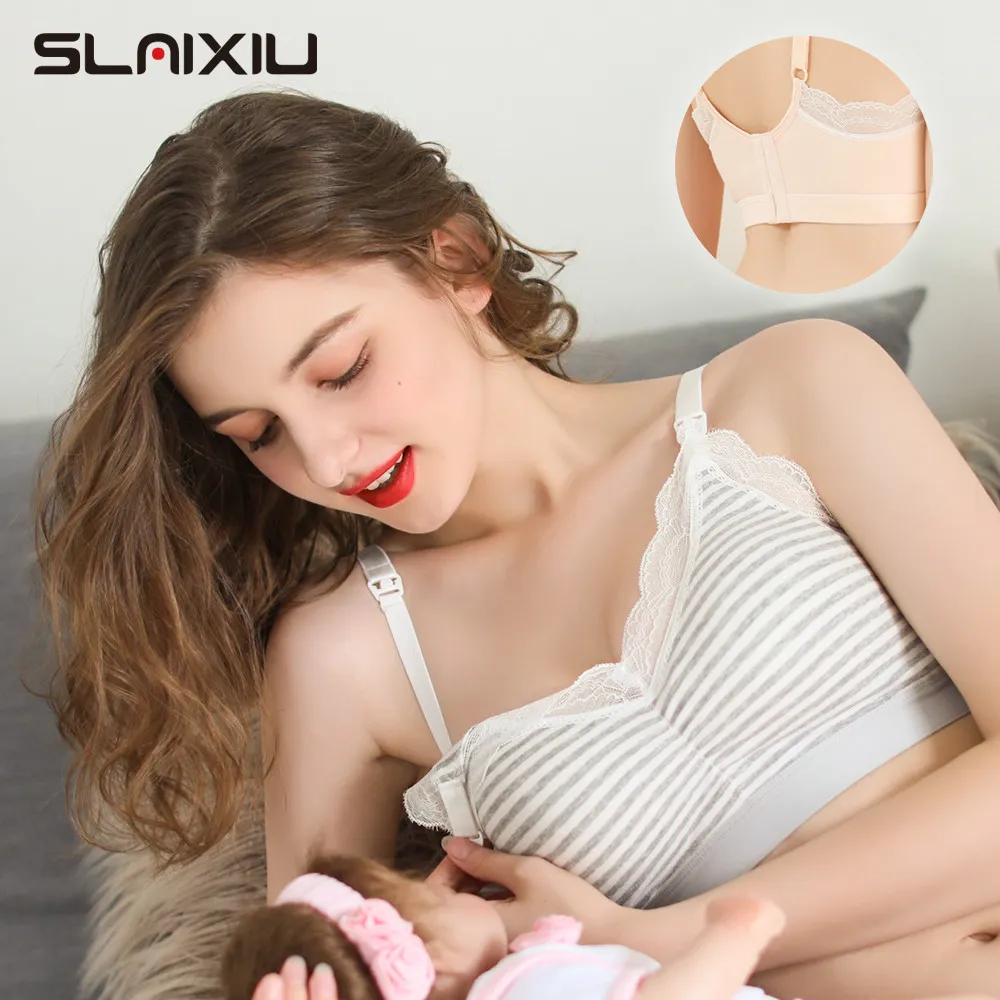 SLAIXIU Cotton Maternity Nursing For Women Lace Breastfeeding Adjustable  Feeding Bra Pregnancy Clothes 210318 From Cong05, $8.86