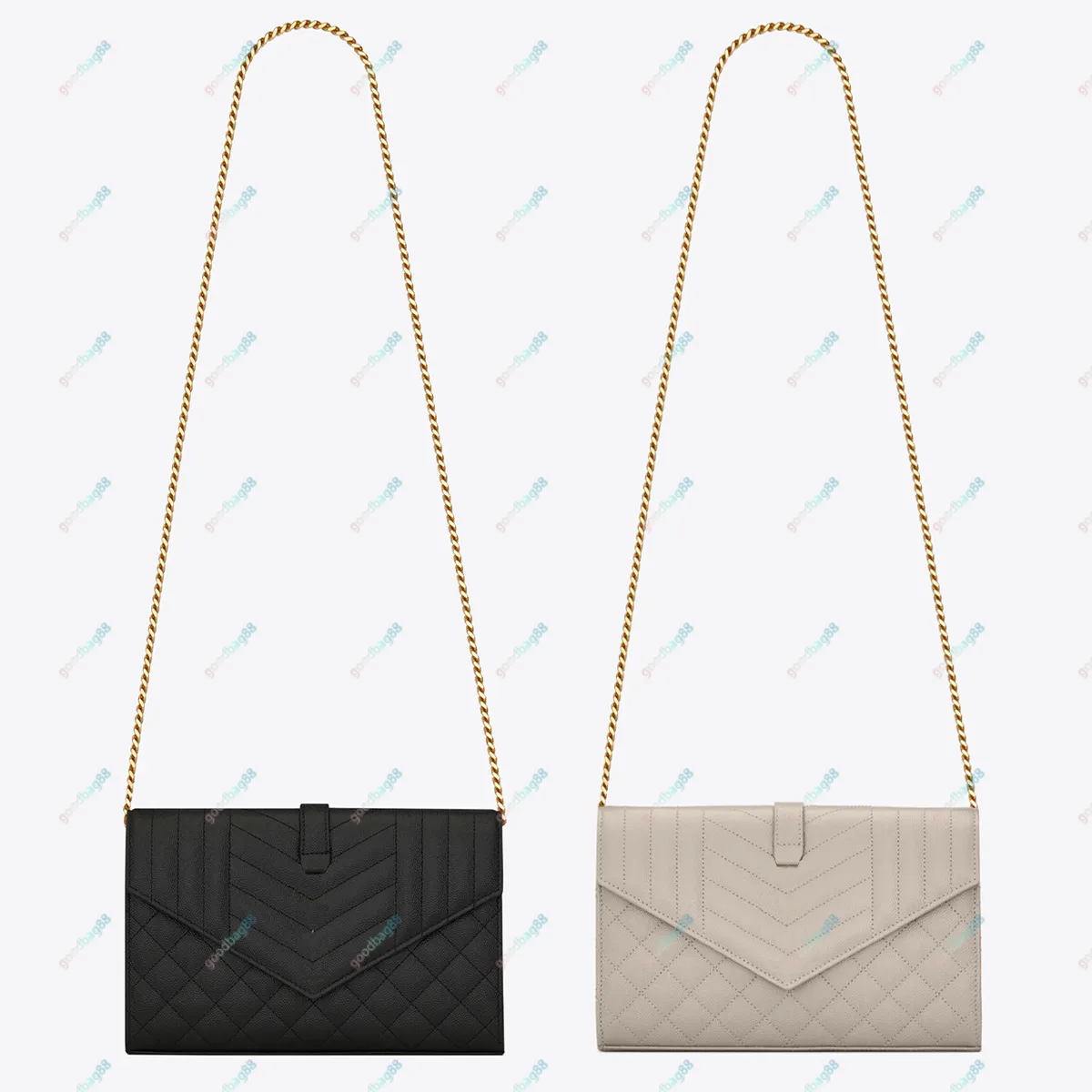 Bolsa de designer Bolsa transversal Bolsas de envelope Chain carteira em mistura Matelasse grão de poudre em couro com relevo diamante acolchoado para estocamento para o ombro de mensagens