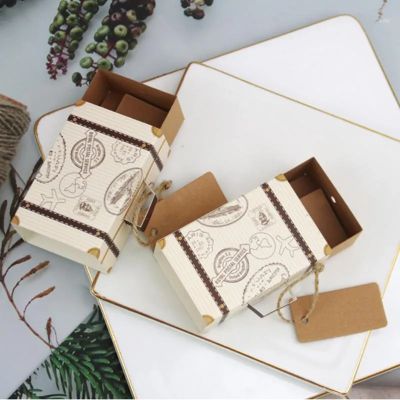 Gift Wrap 50x Wedding Favor Kraft Paper Candy Box Chocolate Birthday Party Suit For Garden Theme, Classic Theme ,travel Themed Pa