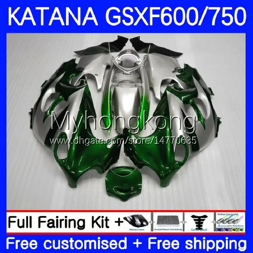 鈴木カタナGSXF750 GSXF600 GSXF 600 750 CC 03-07 18NO.101 Green Silver 600cc 750cc GSX600F 2003 2004 2005 2006 2007 GSXF-600 GSX750F 03 04 05 05 06 06 05 06 07 06 07 06 06 07 06 07 06 07 06 06 06 07 07 OEMフェアリング