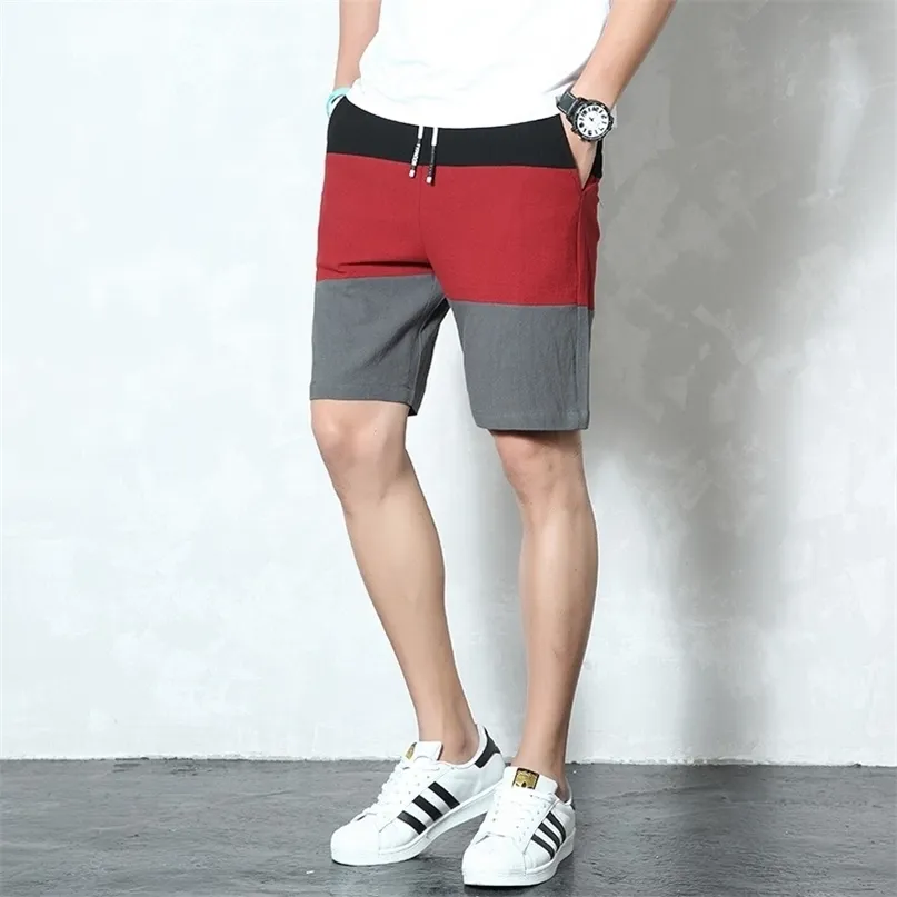 Heren Zomer Shorts Koreaanse Mode Katoen Casual Dunne Strandbroek Sportlinnen Grote 210713