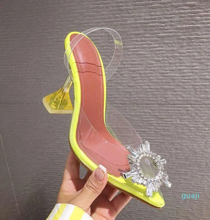 Maat 35 tot 40 41 Zilver Rhinestone PVC Helder Transparante Schoenen Dames Puntschoen Pumps Bruids Bruiloft Schoenen Luxe Designer Hoge Hak 1217