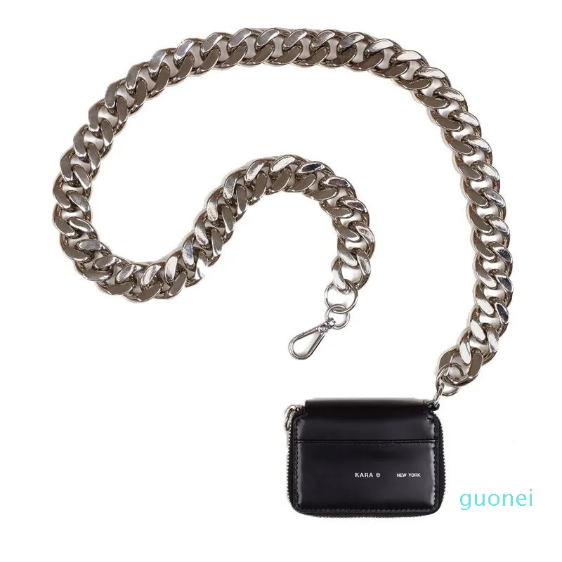 2021 디자이너 여성 2021 두꺼운 금속 두꺼운 체인 가방 블랙 자전거 지갑 숄더 핸드백 미니 작은 가슴 가방 동전 지갑 도매
