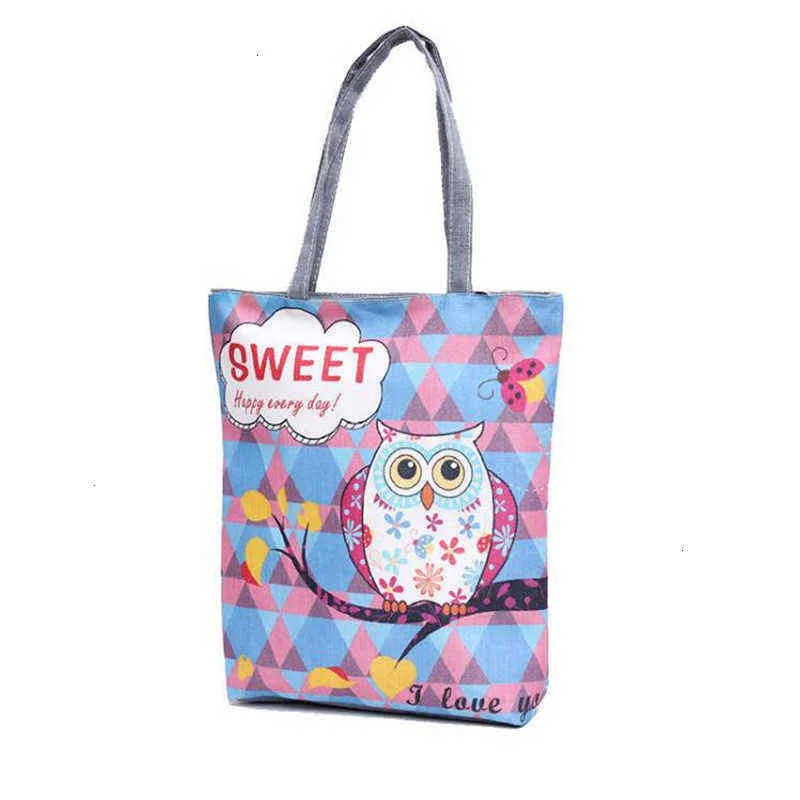 HBP Non-Brand Canvas Kitten's Head Eagle Print Fresh Literature and Art One Shoulder Messenger Handbag Women's Bag Sport.0018